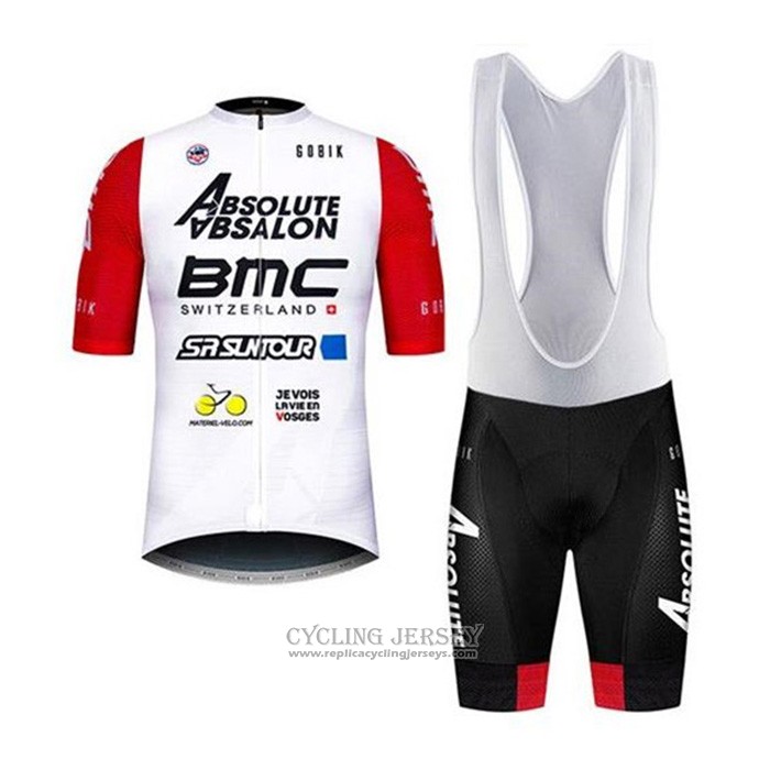 2020 Cycling Jersey Bmc Absolute Absalon White Red Short Sleeve And Bib Short